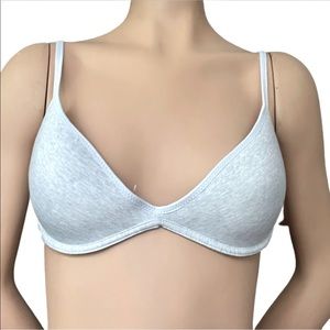 Light Heather grey underwire push up bra 38B new